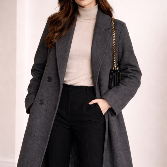 Zara Oversized Double-Breasted Coat - Picture 1 of 7